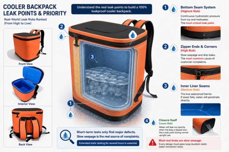 Leakproof Cooler Backpack Manufacturer: Welded vs Stitched Seams