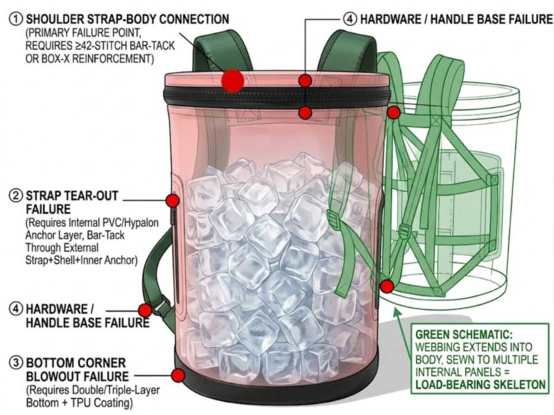 Heavy-Duty Cooler Backpack Supplier: Built for Abrasion & Overload