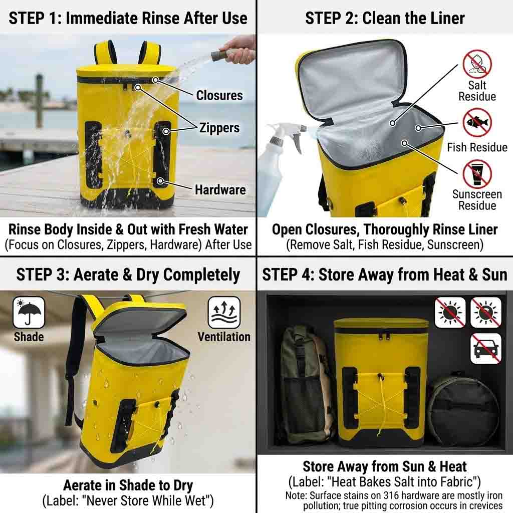 Marine Cooler Backpacks: Saltwater-Grade Materials & Hardware