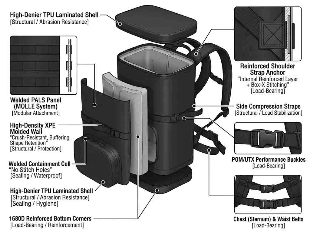 Tactical Cooler Backpacks: MOLLE, Molded Foam & Field Durability