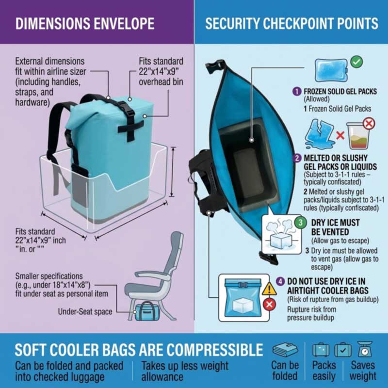 Travel Thermal Cooler Backpacks — Carry-On Sized, Welded Leakproof Travel Thermal Cooler Backpacks — Carry-On Sized, Welded Leakproof