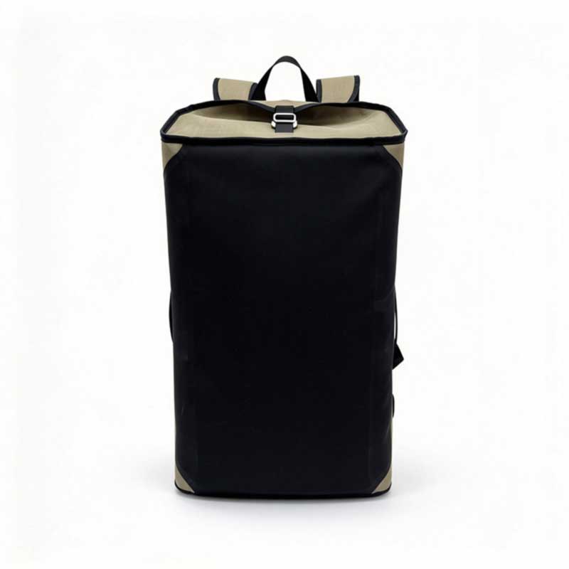 30L insulated duffel cooler backpack in khaki and black 30L insulated duffel cooler backpack in khaki and black