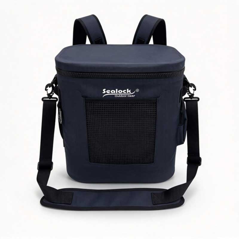 20L navy insulated backpack cooler with zip-top lid 20L navy insulated backpack cooler with zip-top lid