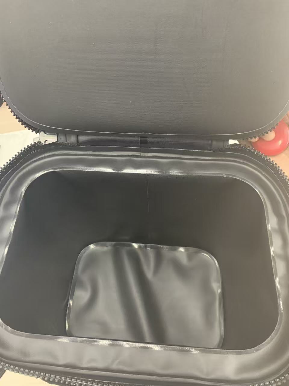 seamless welded food-grade liner inside insulated backpack cooler seamless welded food-grade liner inside insulated backpack cooler